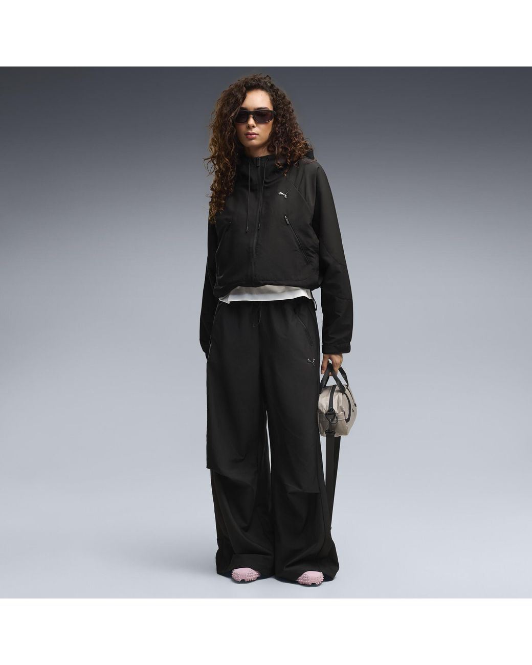 PUMA Black Street Glam Oversized Hooded Jacket