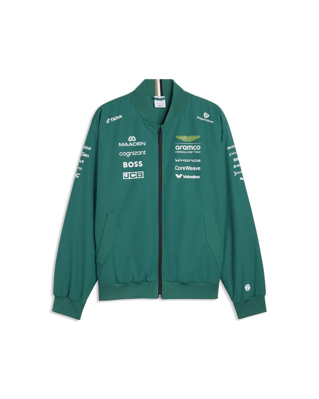 PUMA Green X Aston Martin Aramco F1 Team Replica Bomber Jacket for men