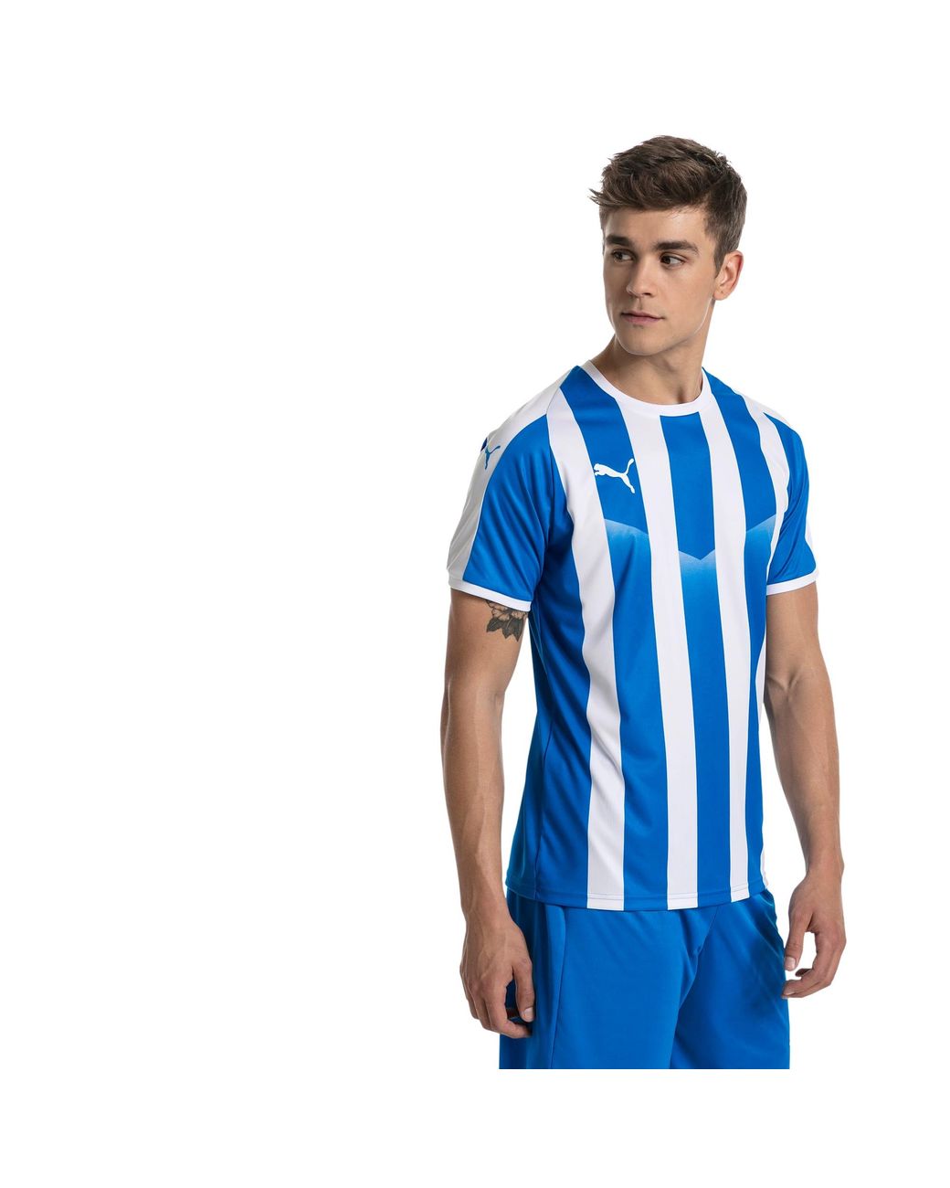 Camiseta de Fútbol A Rayas de Liga PUMA de hombre de color Azul | Lyst