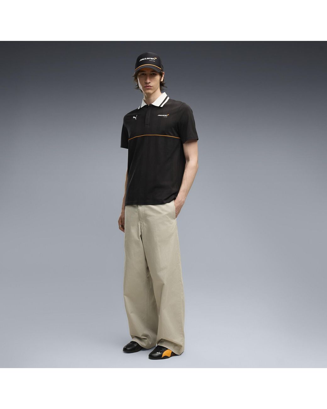 PUMA Black Mclaren Racing Jacquard Polo for men