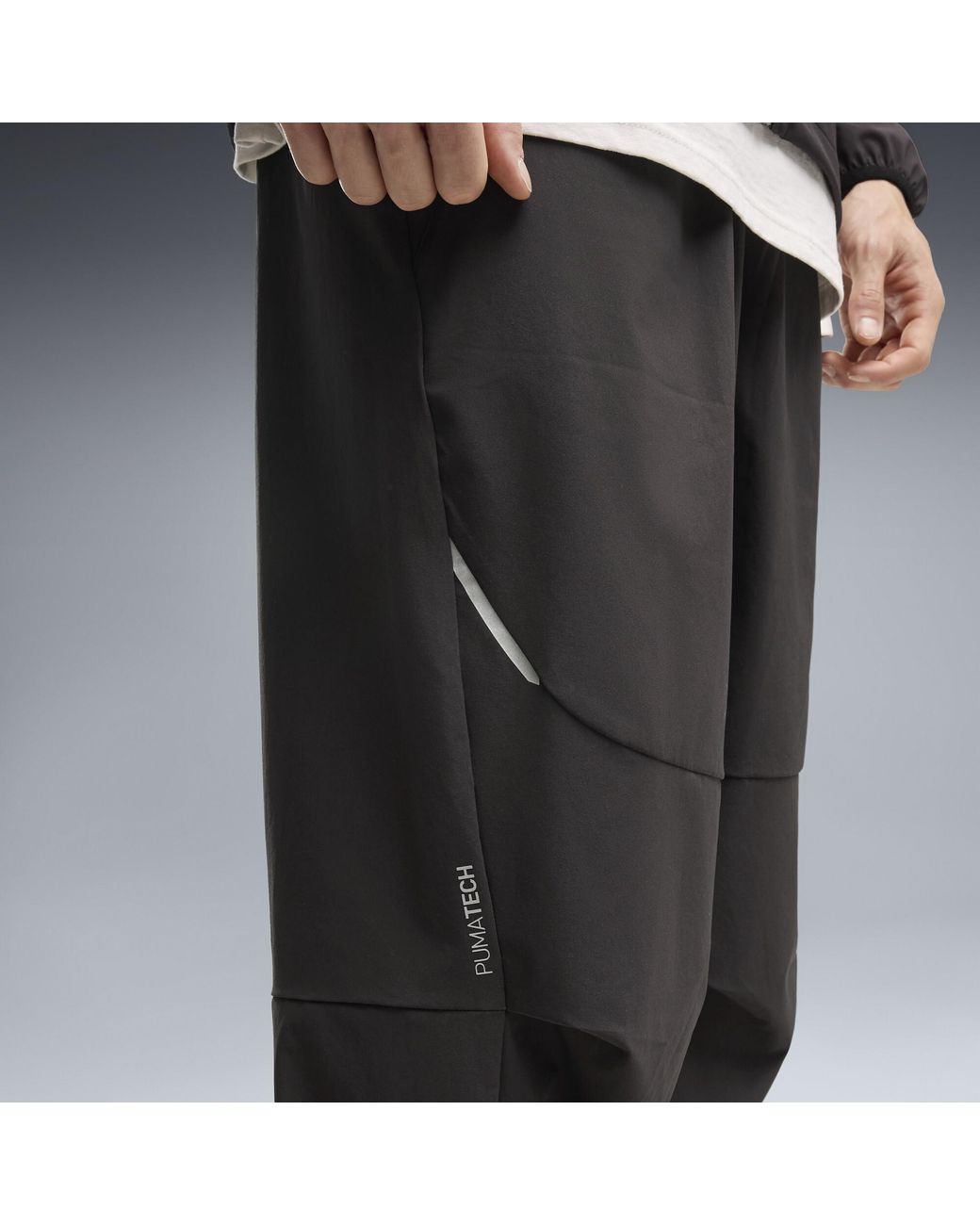 PUMA Black Tech 4-Way Stretch Track Pants for men