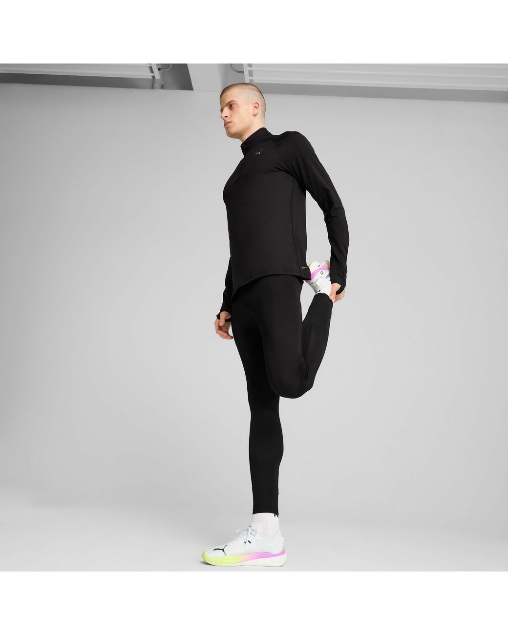 PUMA Velocity Cloudspun Hardlooptop Met Kwartrits Voor in het Black