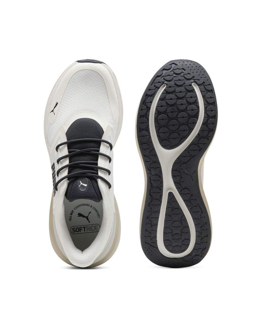 PUMA White Softride Exo Shift Sneakers for men