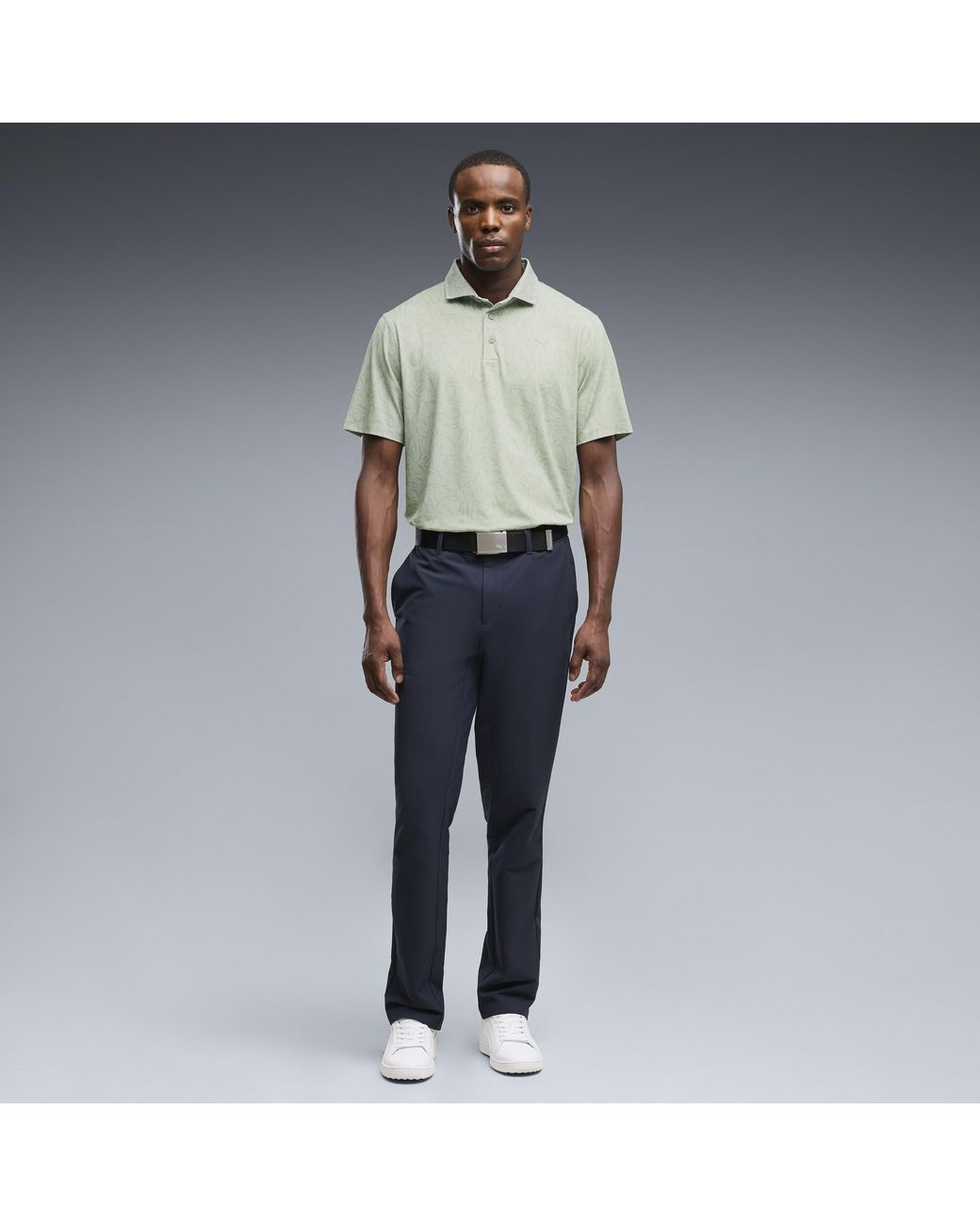 PUMA Green Cloudspun Marine Botanical Polo for men
