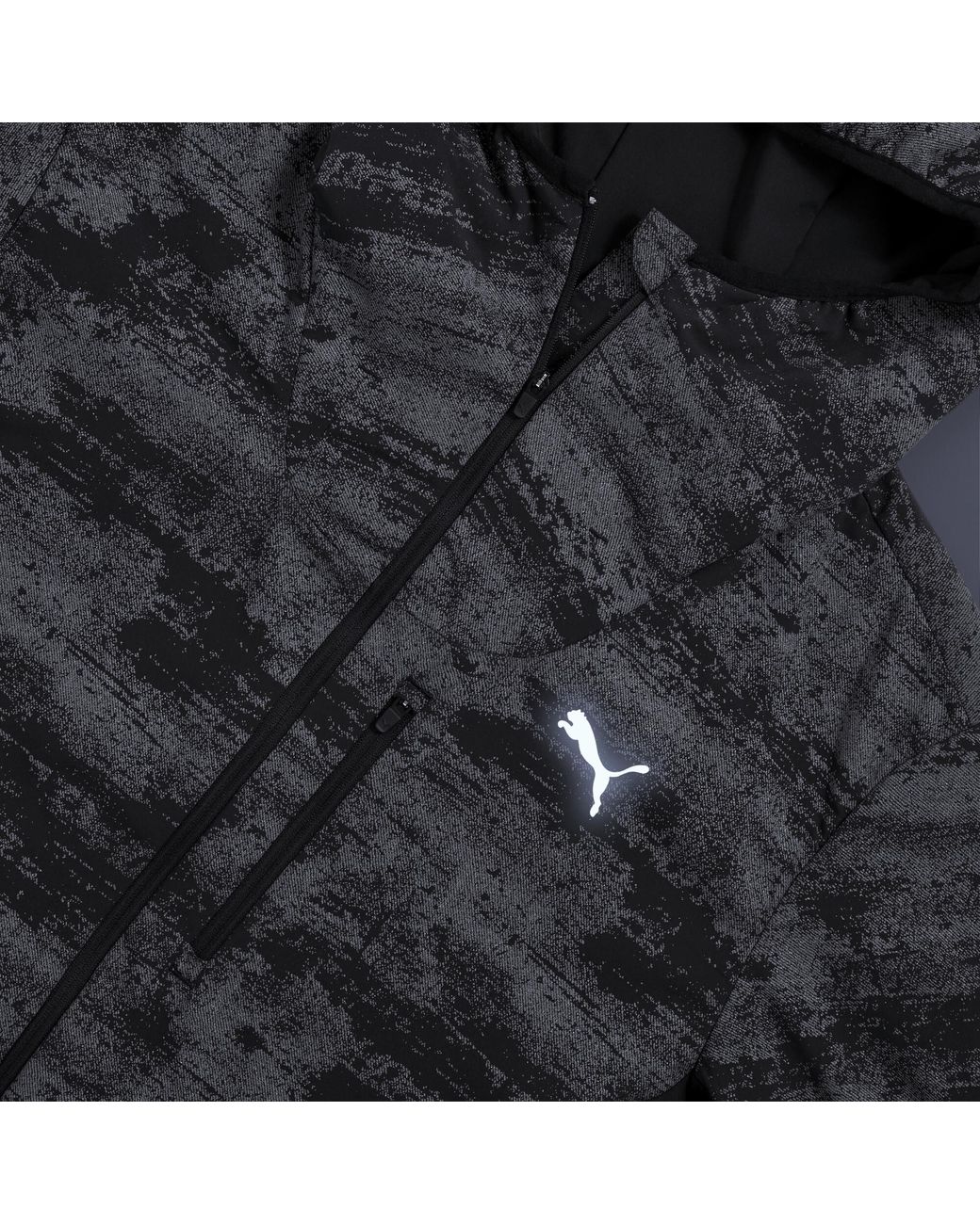 PUMA Gray Brightstride Printed Primaloft Insulated Jacket for men