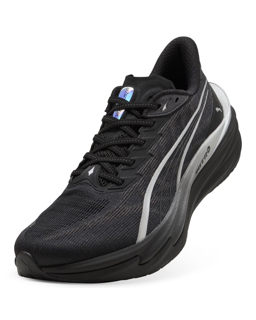 PUMA Black Deviate Nitro 4 Brightstride Road Running Shoes for men