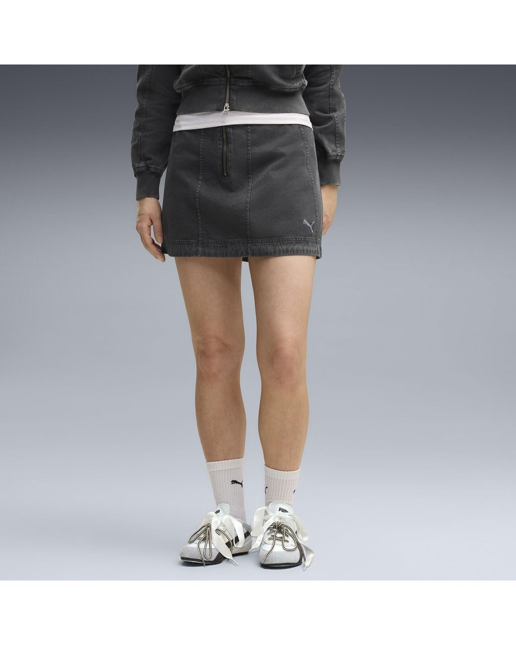 PUMA Gray Future..Archive Washed Twill Skirt