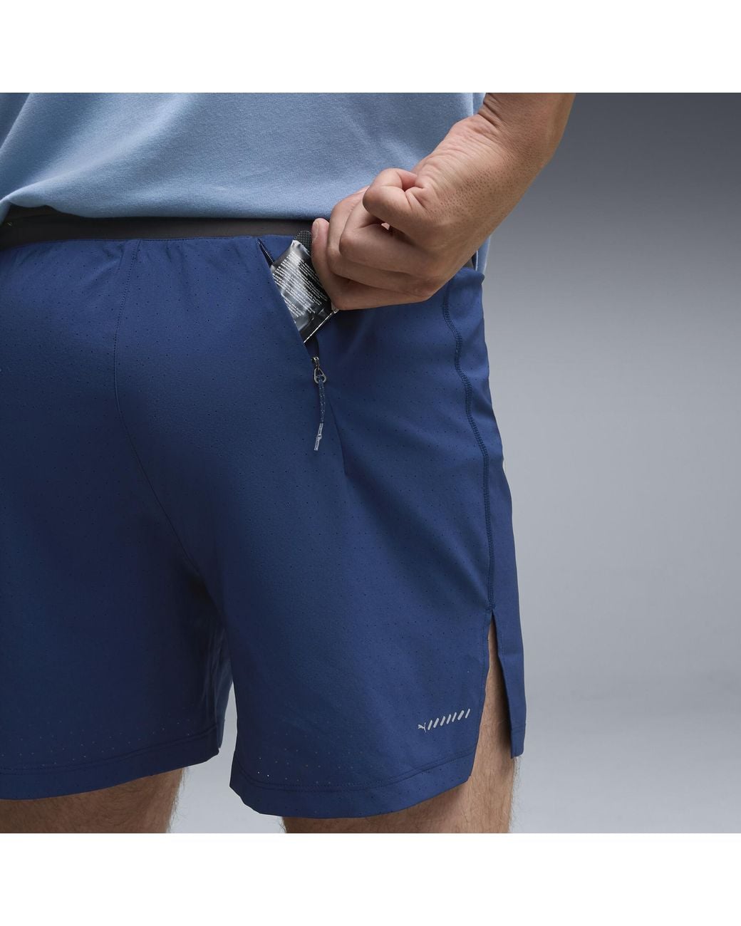 PUMA Blue Dreamrun Drycell Running 5" Shorts for men