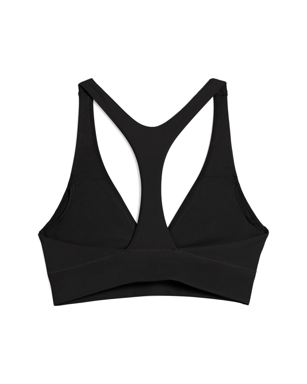 PUMA Black Shapeluxe Plunge Moisture Wicking, Low Impact Sports Bra