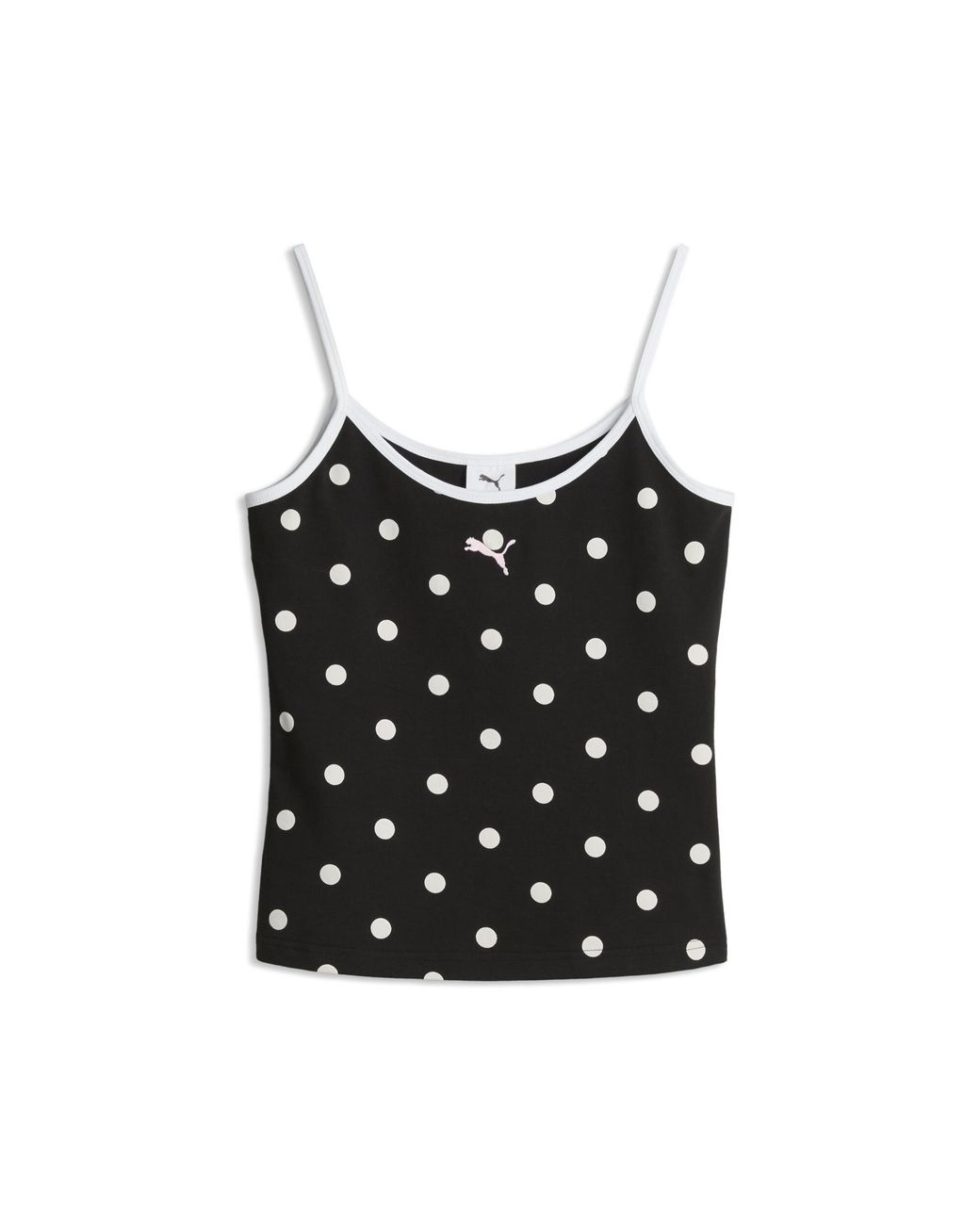 PUMA Black Strappy Polka-Dot Tank Top