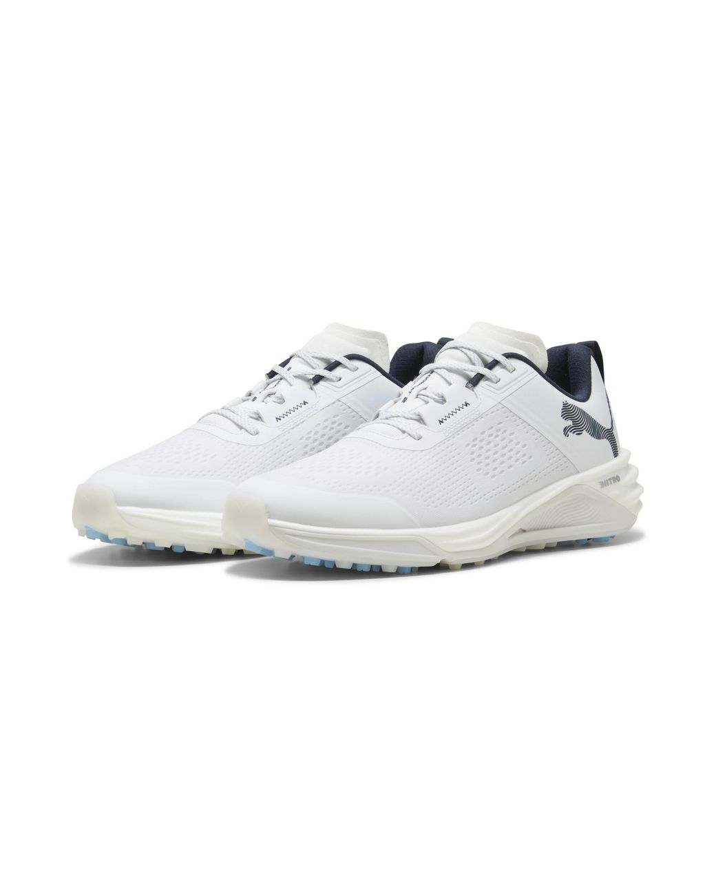 PUMA White Shadowcat Nitro 2.0 Golf Shoes for men