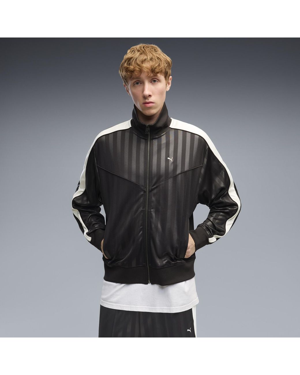 PUMA Black T7 Track Jacket for men