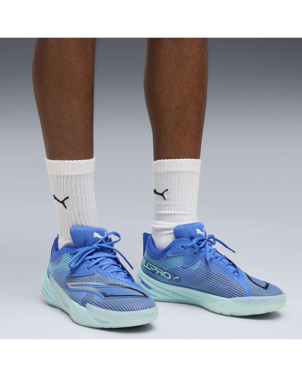 PUMA Blue All-Pro Nitro 2 Frost Basketball Shoes for men