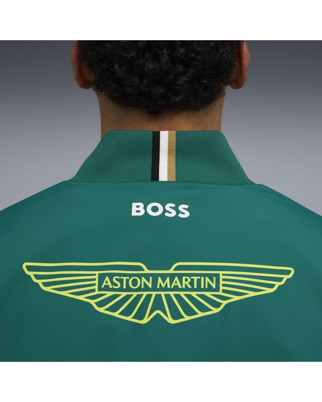 PUMA Green X Aston Martin Aramco F1 Team Replica Bomber Jacket for men