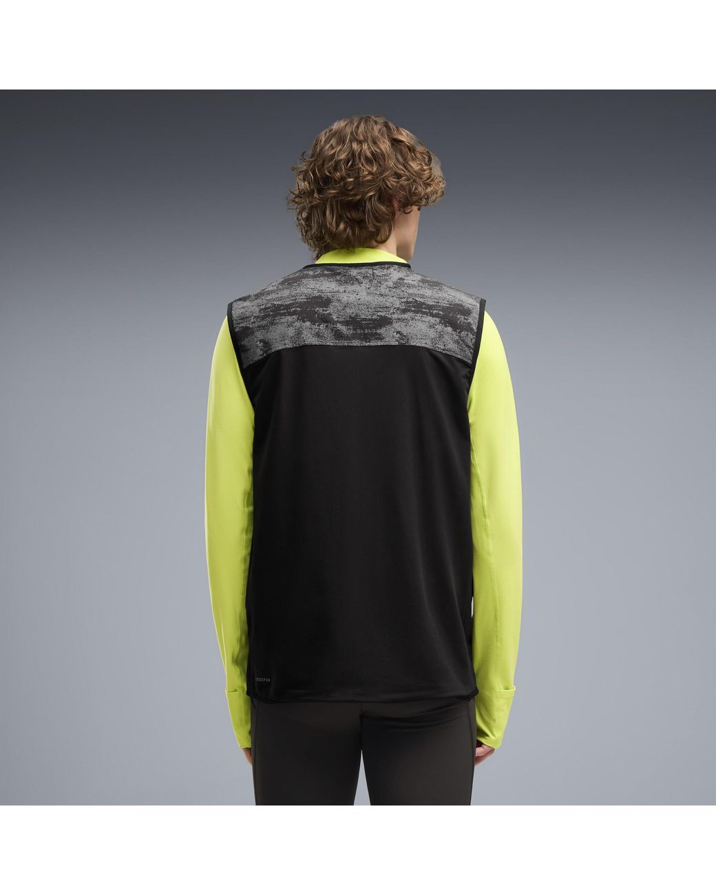PUMA Black Brightstride Primaloft Insulated Performance Fit Running Vest for men