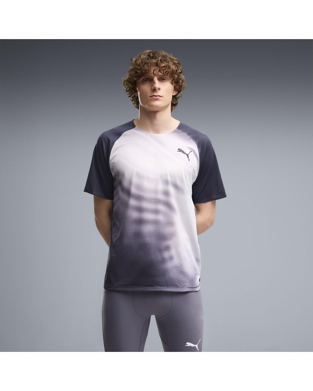 PUMA Blue Lightspeed Graphic Running T-Shirt for men