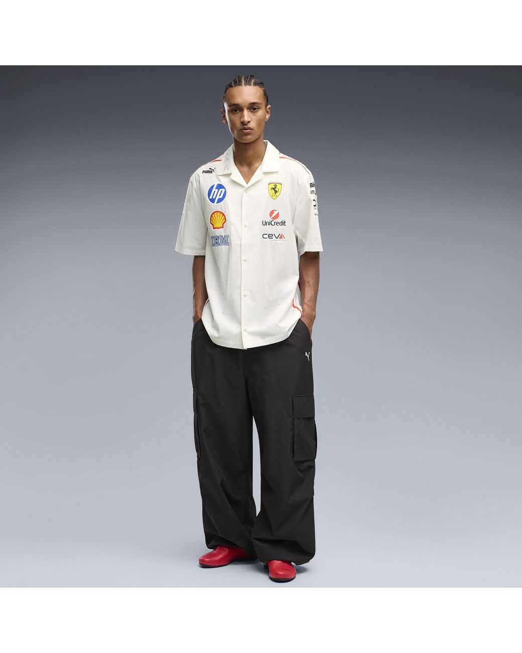 PUMA White Scuderia Ferrari Hp Replica Monza Shirt for men
