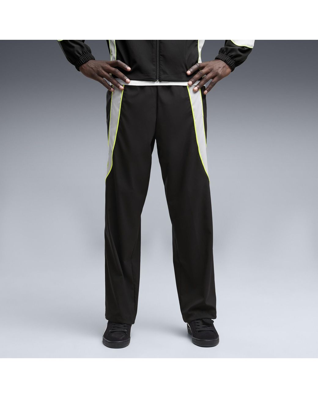 PUMA Black Borussia Dortmund Tech-X Relaxed Track Pants for men