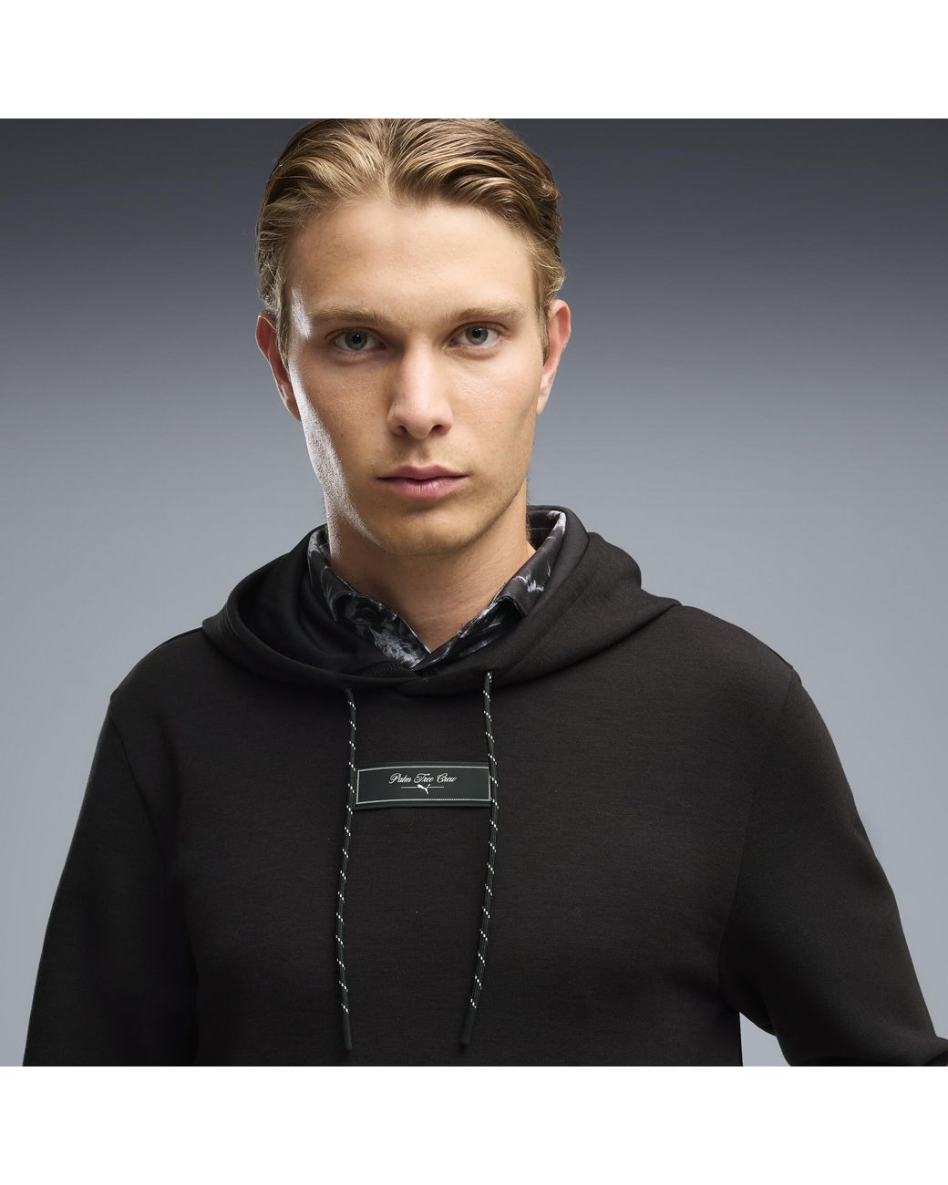 PUMA Black X Palm Tree Crew Golf Hoodie for men