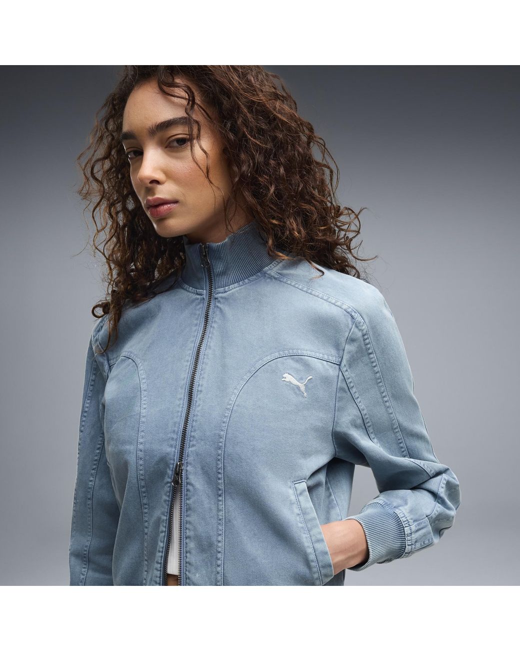 PUMA Blue Future..Archive Washed Twill Short Jacket