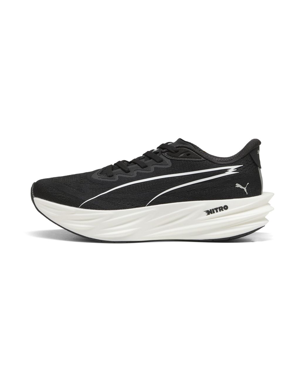 PUMA White Deviate Pure Nitro Running Shoes