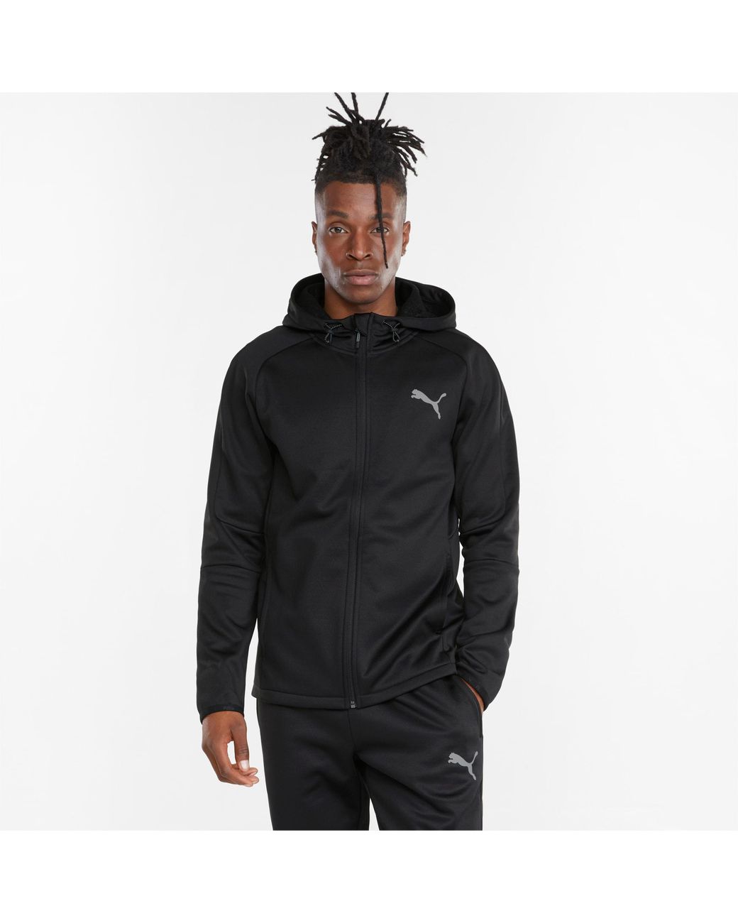 PUMA Evostripe Warm Hoodie mit durchgehendem Reißverschluss in Schwarz für  Herren | Lyst CH | Sportpullover