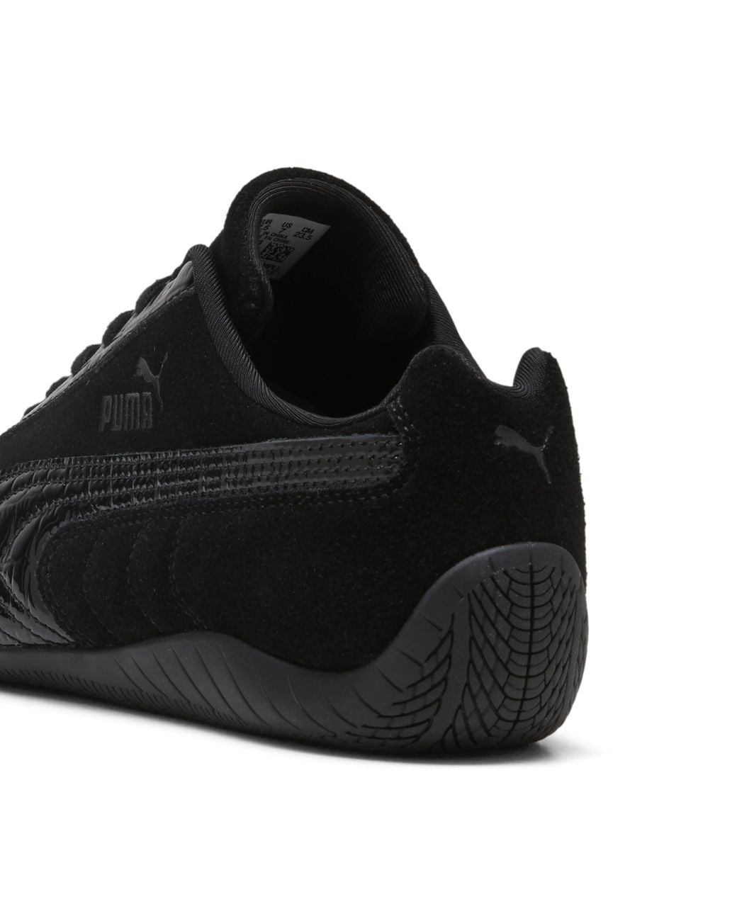 PUMA Black Speedcat Croco Leather Sneakers