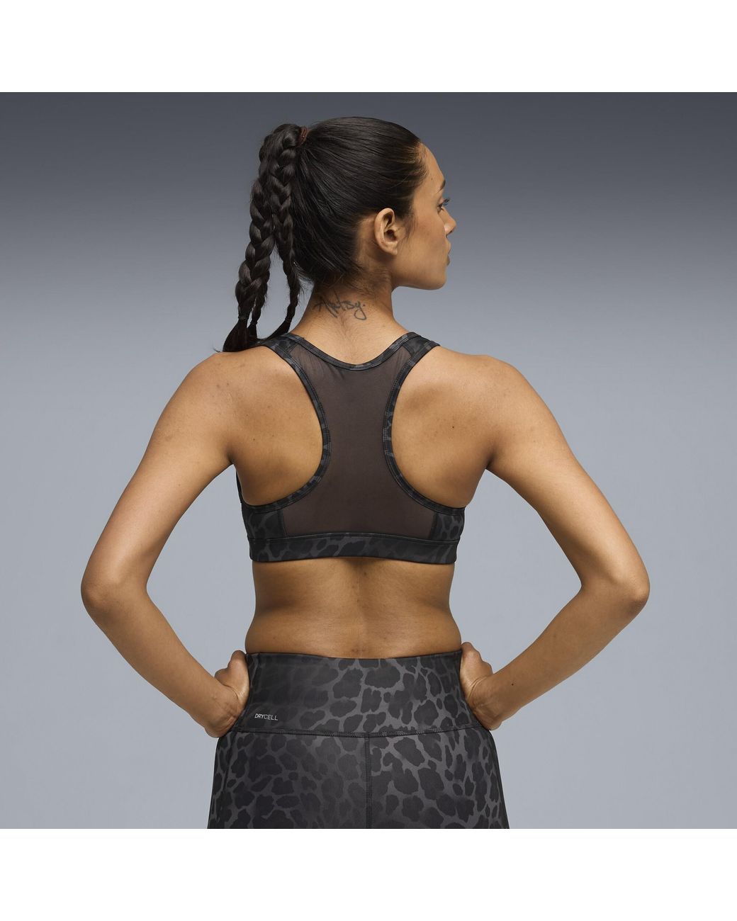 PUMA Black 4Keeps Medium Support Sports Bra