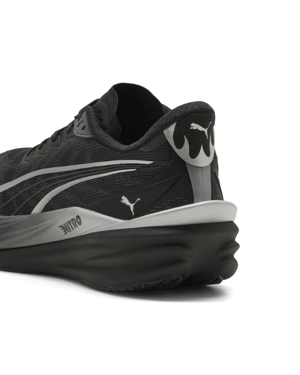 PUMA Black Deviate Nitro 4 Brightstride Road Running Shoes for men
