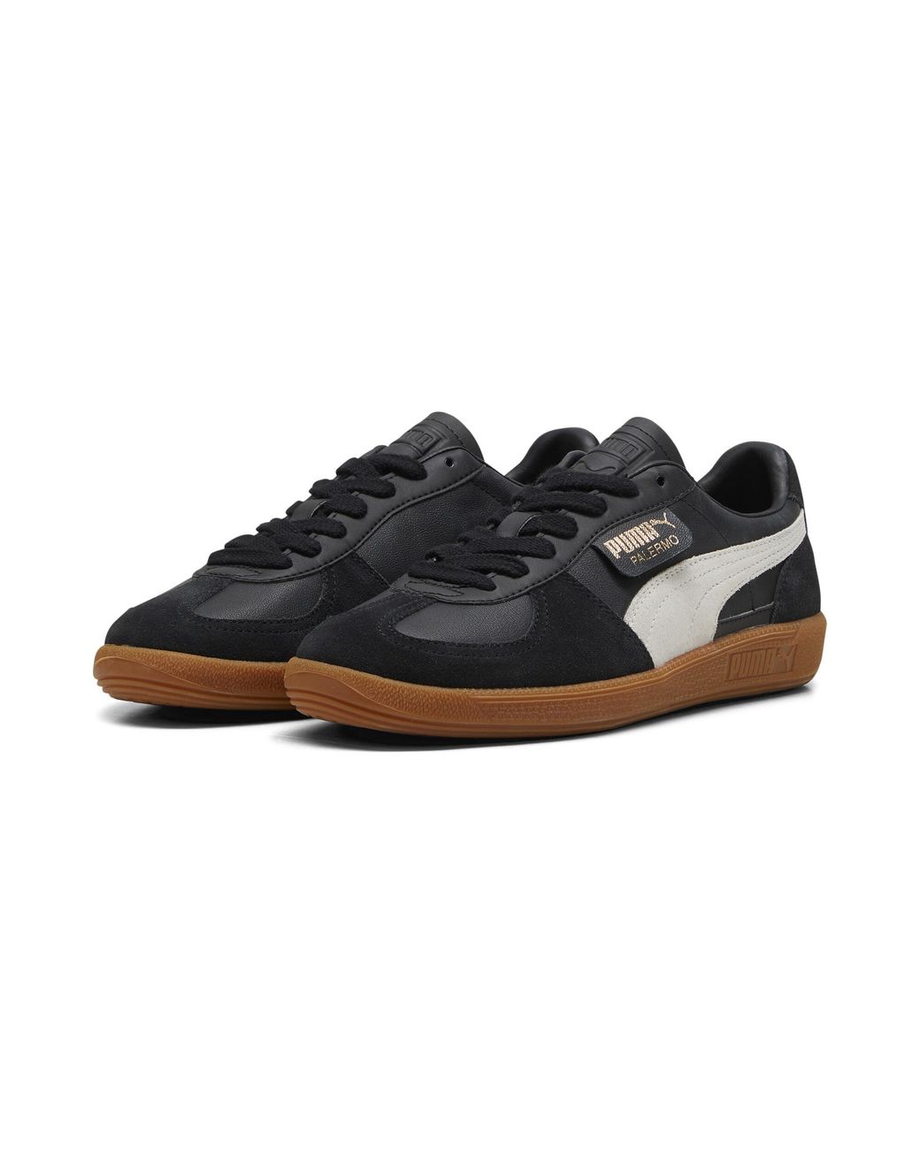 PUMA Black Palermo Leather Sneakers Schuhe