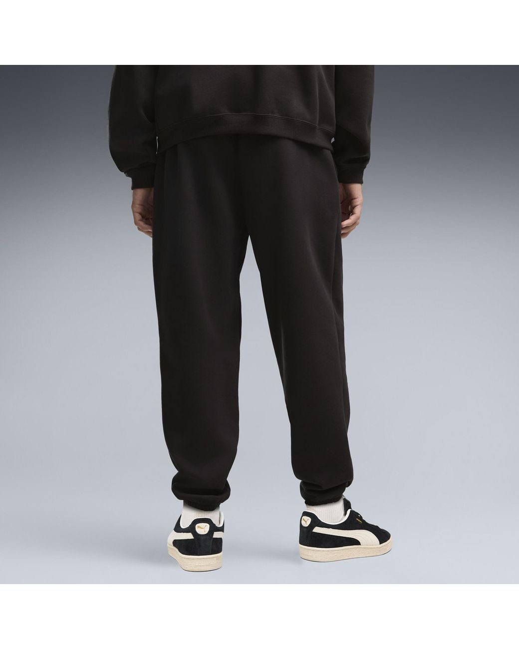 PUMA Black Fundamentals Fleece Basketball Sweatpants for men