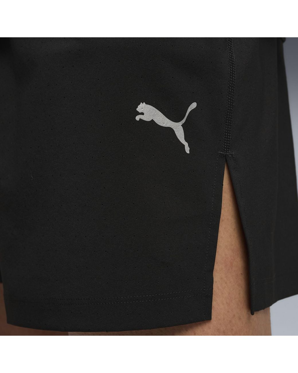 PUMA Black Dreamrun Drycell 5" Moisture Wicking Running Shorts for men