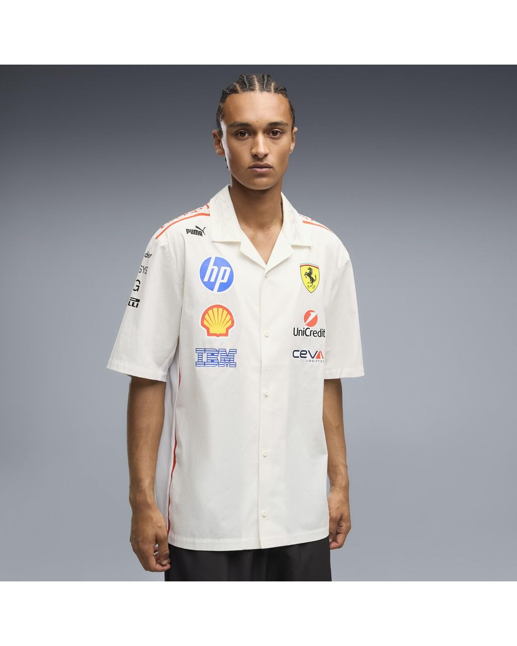 PUMA White Scuderia Ferrari Hp Replica Monza Shirt for men