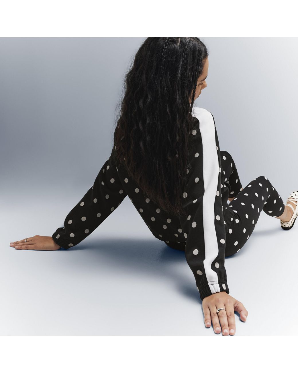PUMA Black T7 Polka Dots Oversized Track Jacket
