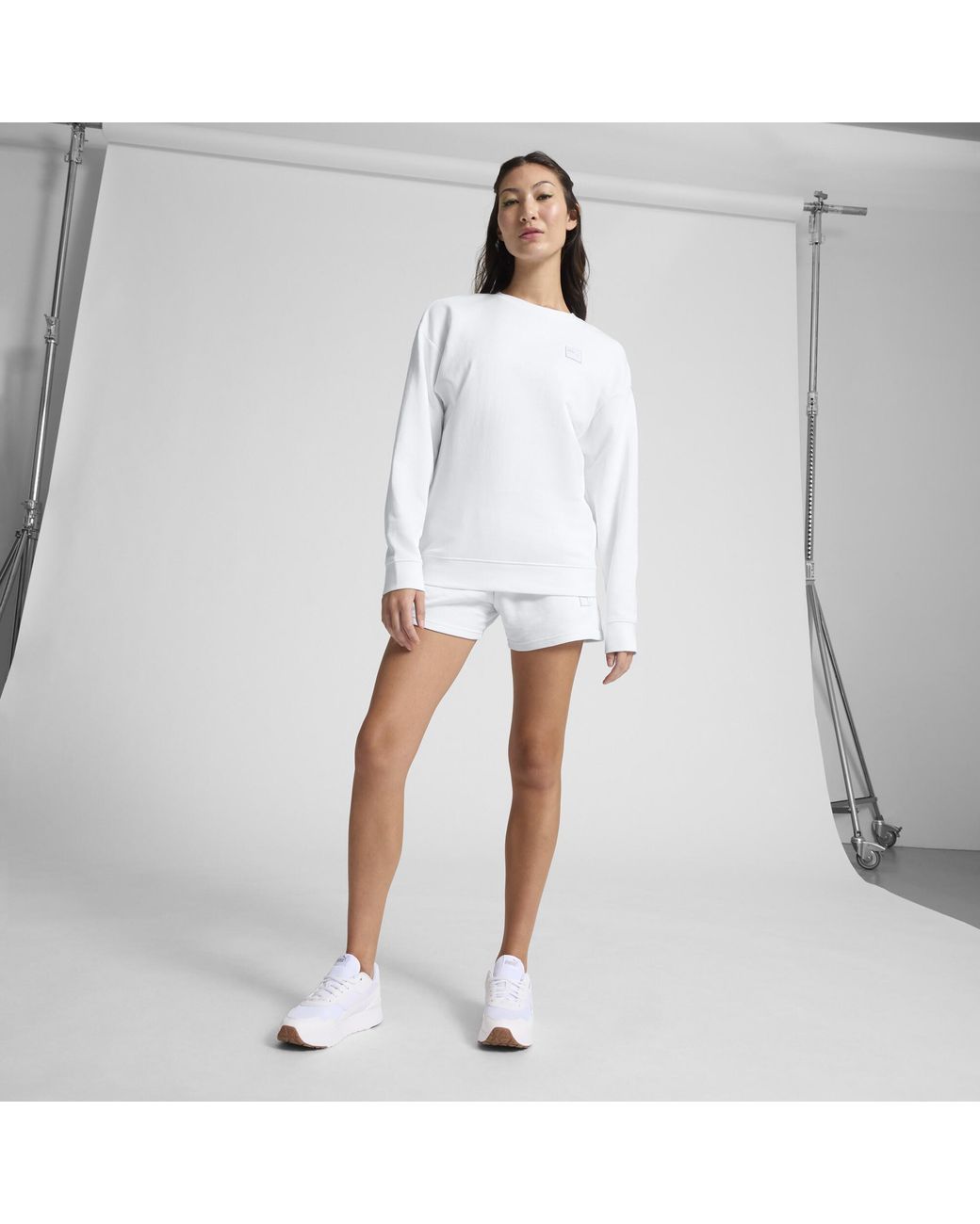 PUMA White Elevated Essentials Comfort Crew Sweatshirt