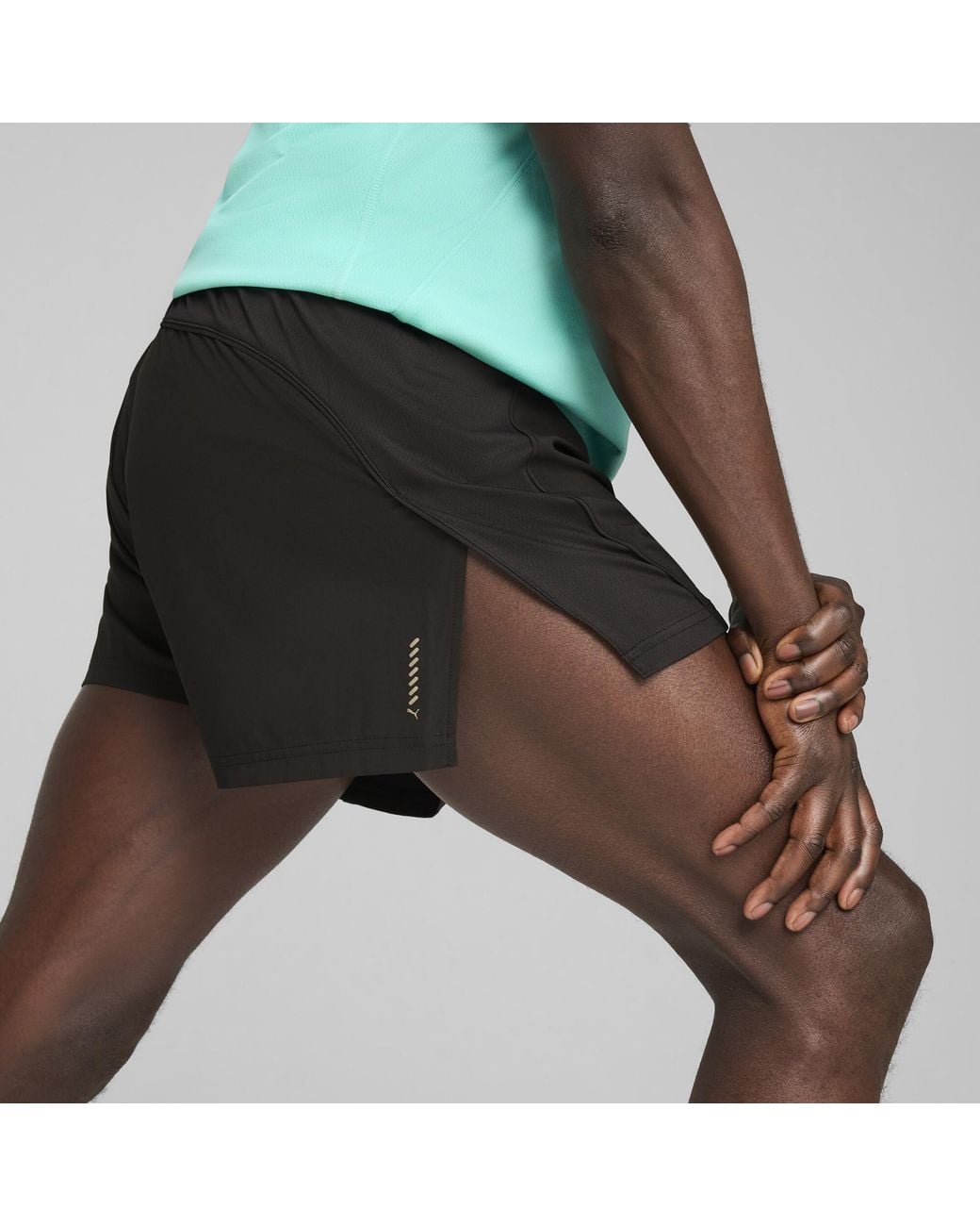 PUMA Black Velocity 3" Split Shorts for men