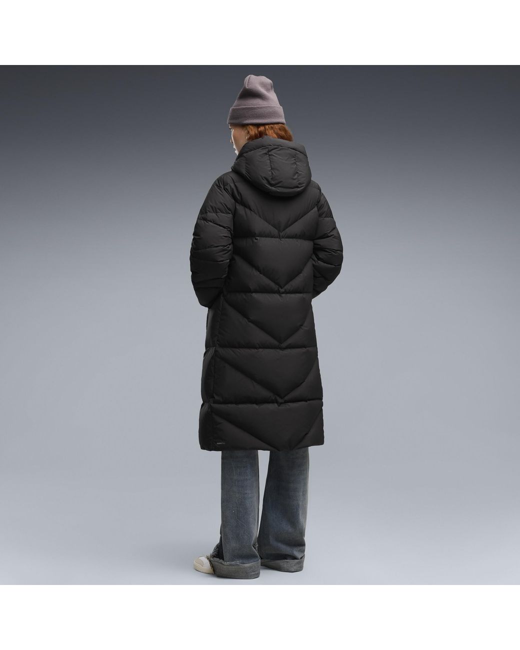 PUMA Black Hooded Down Puffer Coat