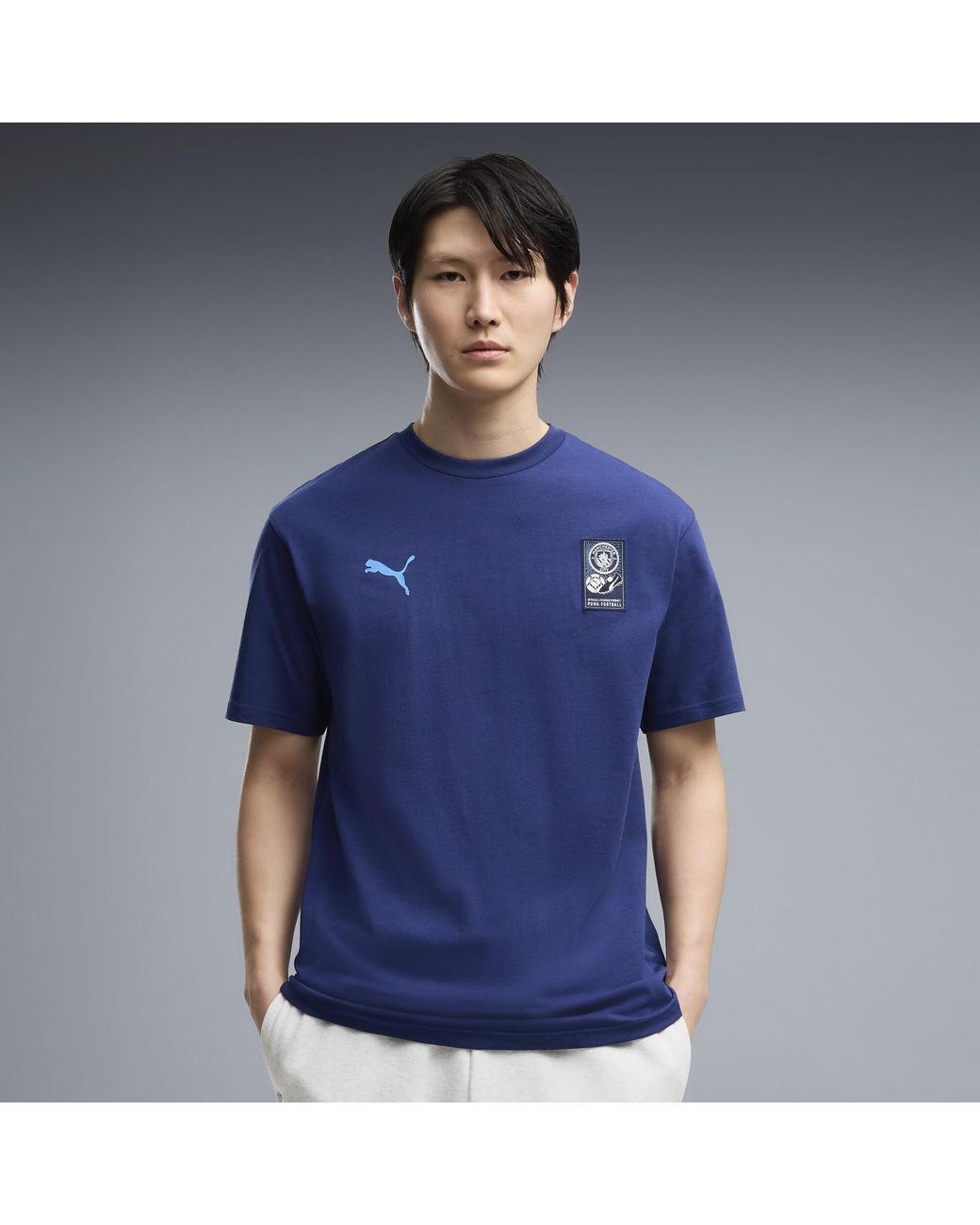 PUMA Blue Manchester City Ftblculture Relaxed T-Shirt for men