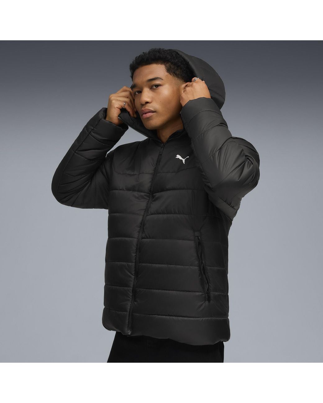 PUMA Black Essentials Outerwear Puffer Jacket for men