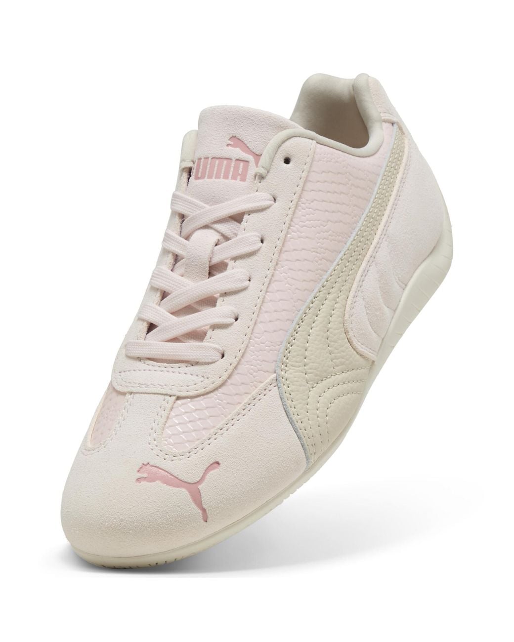PUMA White Speedcat Python Sneakers