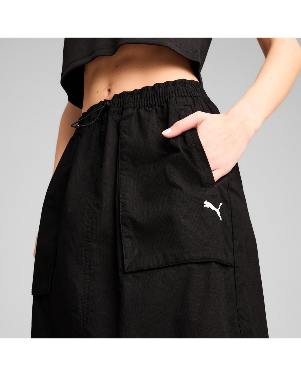 PUMA Future..Archive Geweven Afritsrok Voor in het Black