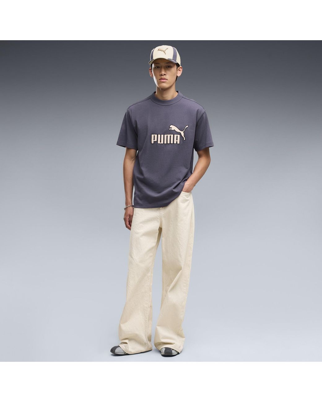 PUMA Blue Essentials Elevated No.1 Relaxed T-Shirt for men