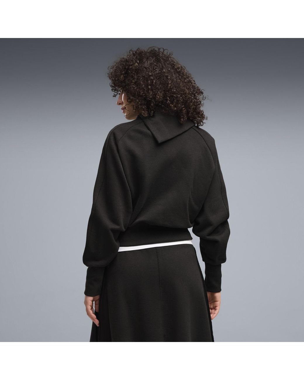 PUMA Black T7 Asymmetrical Zip Sweatshirt