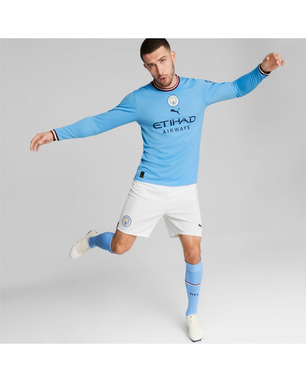 PUMA Hombre Manchester City Authentic Third Camiseta 21/22 Azul