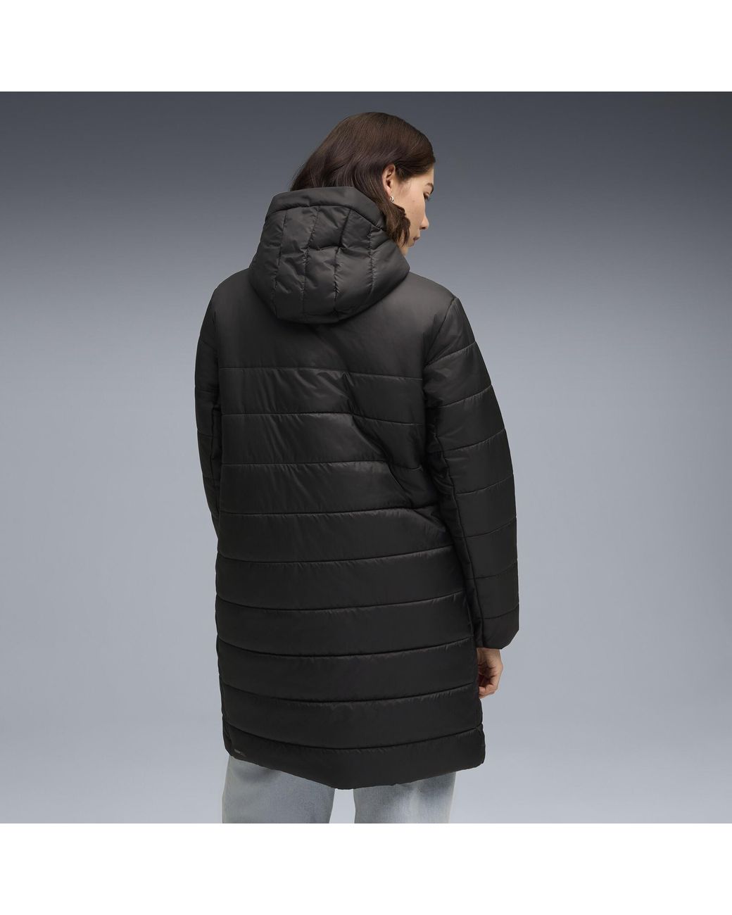 PUMA Black Essentials Hooded Padded Parka