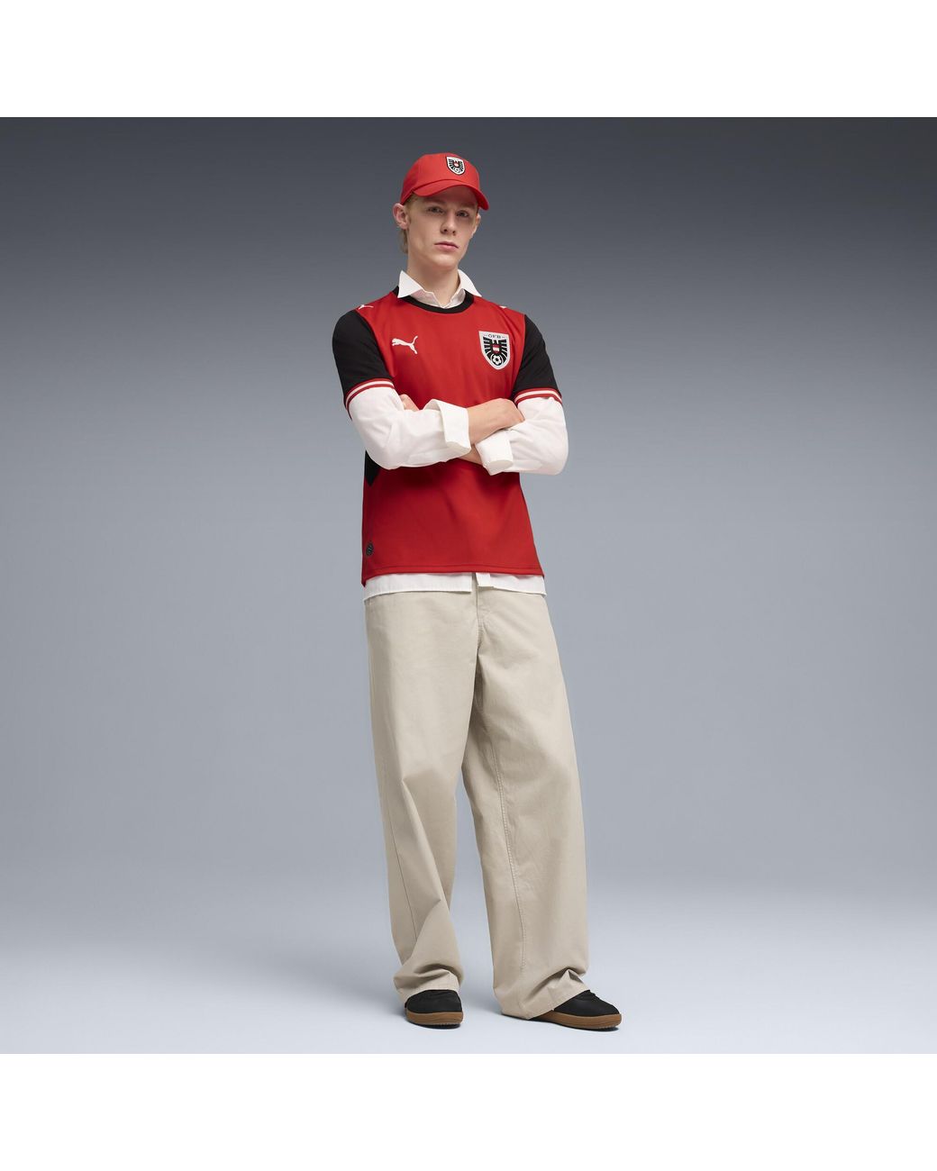 PUMA Red Austria National Team 2026 Home Replica Jersey for men