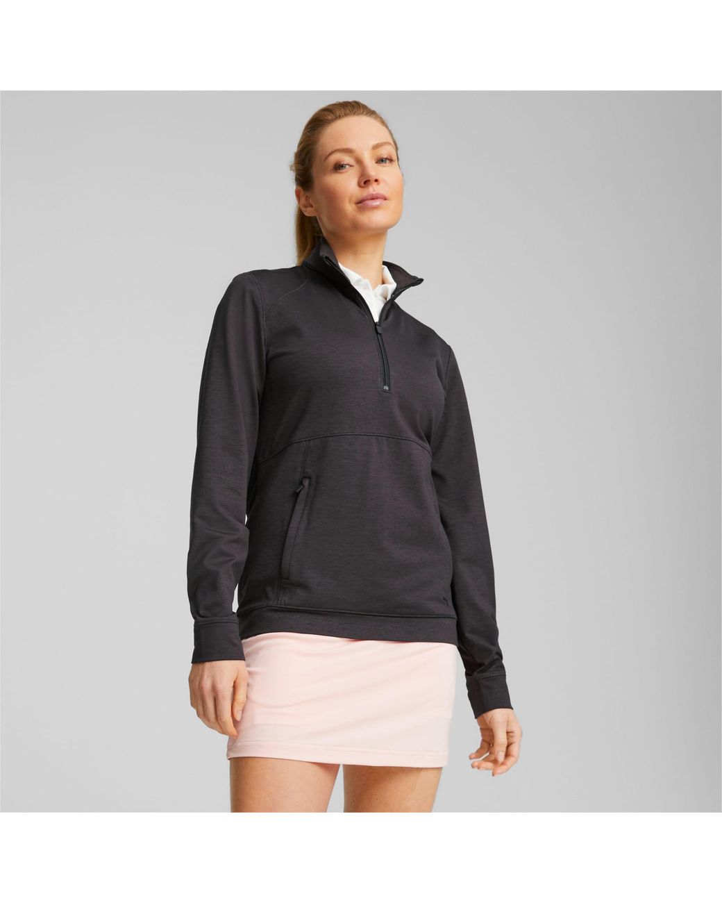 PUMA CLOUDSPUN Rockaway Golf-Sweatshirt mit halbem Reißverschluss in  Schwarz | Lyst CH