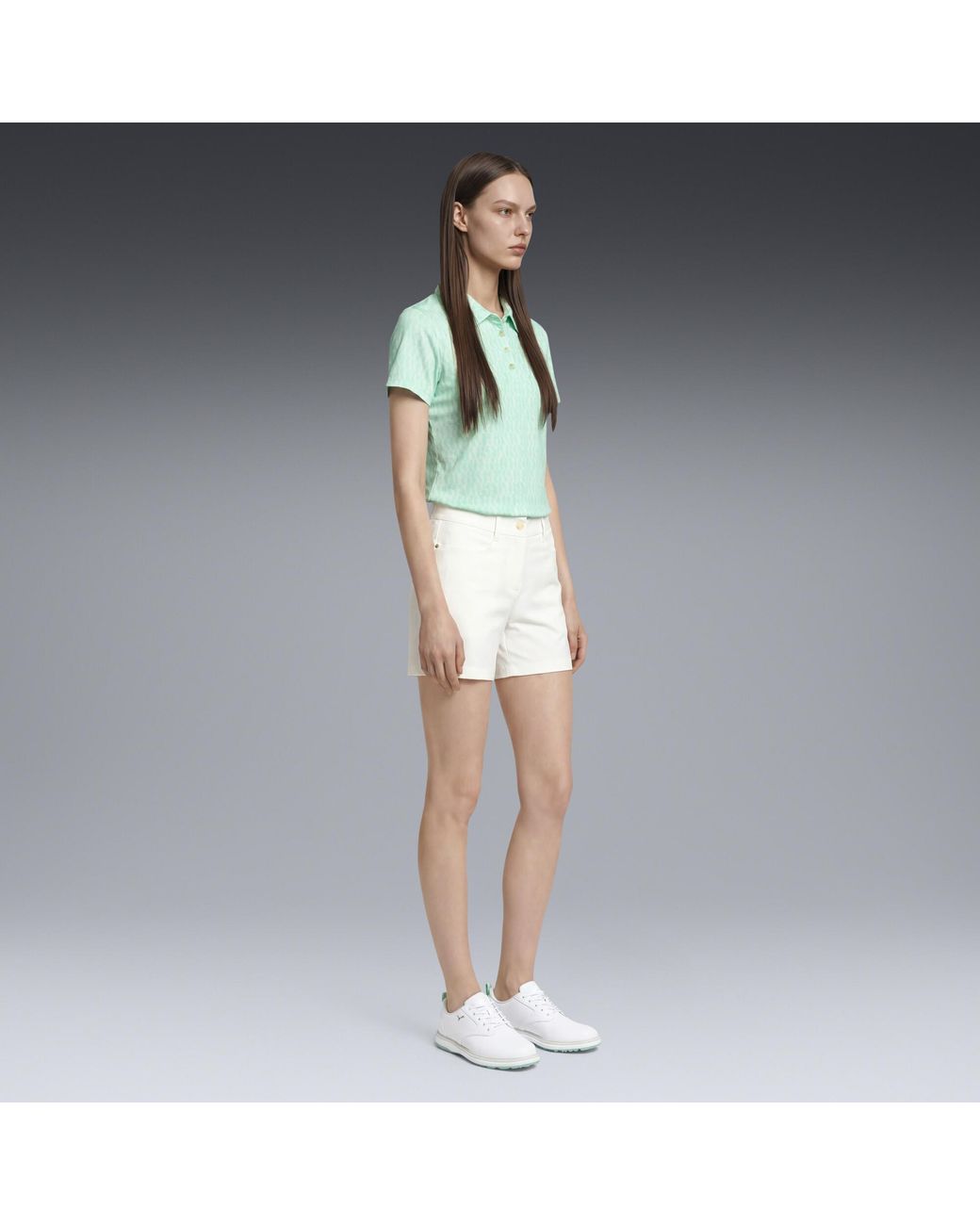 PUMA Green Cloudspun Wavey Polo