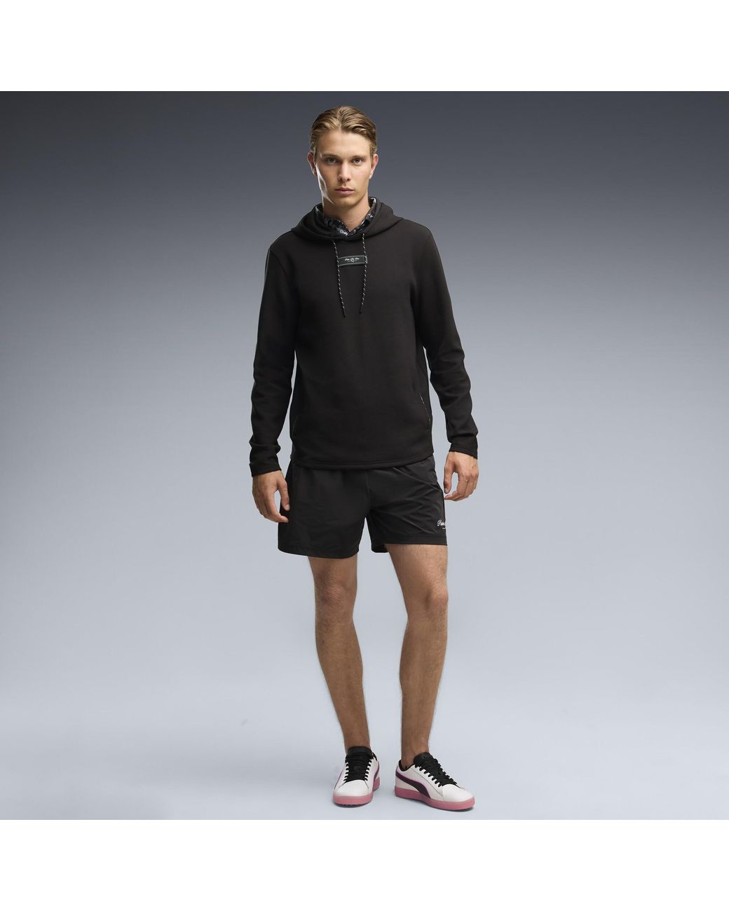PUMA Black X Palm Tree Crew Golf Hoodie for men
