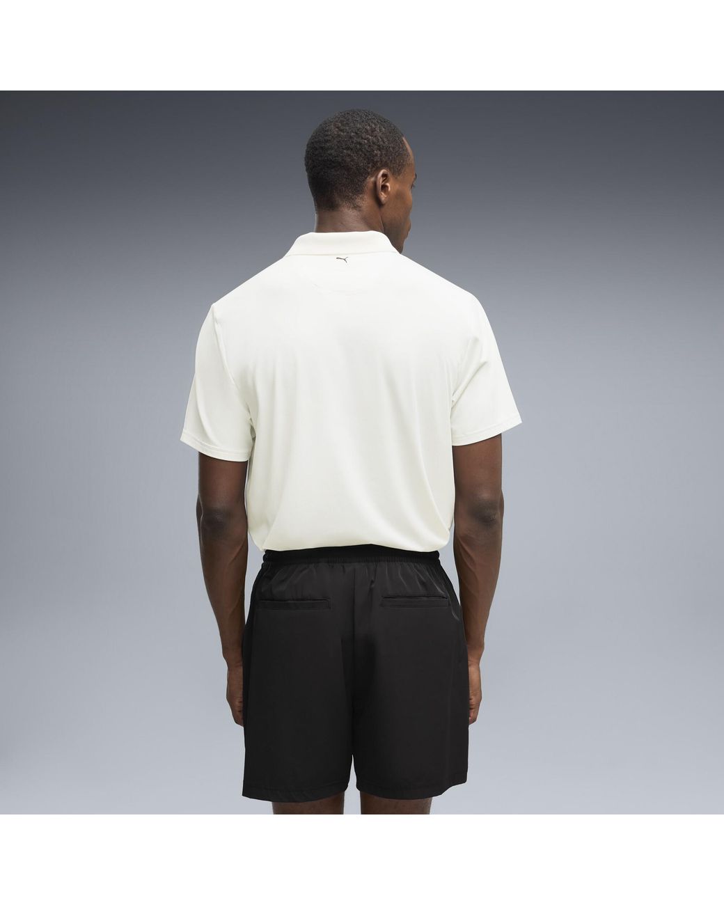 PUMA White X Palm Tree Crew Golf Polo for men